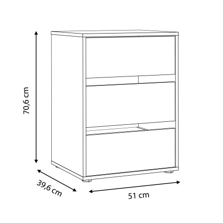 Comoda Interior Dulap Boho, Gri, 70.6 Cm-01