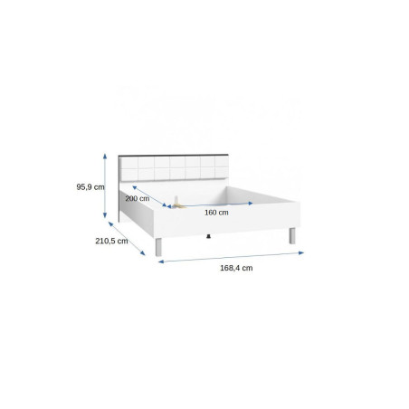 Pat Thelis, Stejar Negru Si Alb super lucios, Dimensiune Saltea 160 X 200 Cm-01