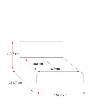 Pat Jakarta, Stejar Structurat, Dimensiune Saltea 160 x 200 Cm-01