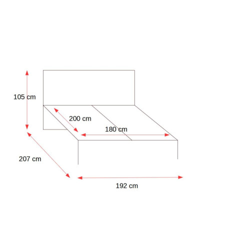 Pat Venice Cu 2 Noptiere, Dimensiune Saltea 180 X 200 Cm-01