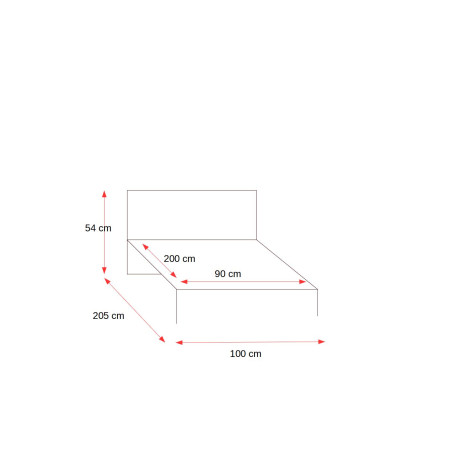 Pat Pumba 3/1, Lemn Masiv, Lacuit, Natur, Dimensiune Saltea 90 x 200 Cm-01