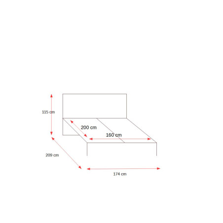 Pat Dormitor Cu Tablie Tapitata Saint Tropez, Vopsit Alb, Dimensiune Saltea 160 x 200 Cm-01