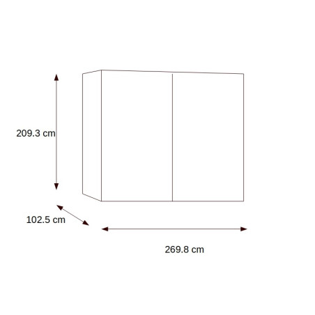 Dulap Soprano, Alb si Alb Lucios, 231.1 Cm-01