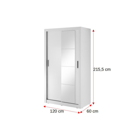 Dulap Martin Cu 2 Usi, Alb, 120 Cm-01