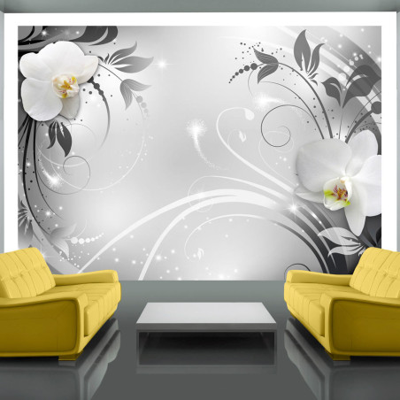 Fototapet Orchids On Silver 200Cmx140Cm-Resigilat-01