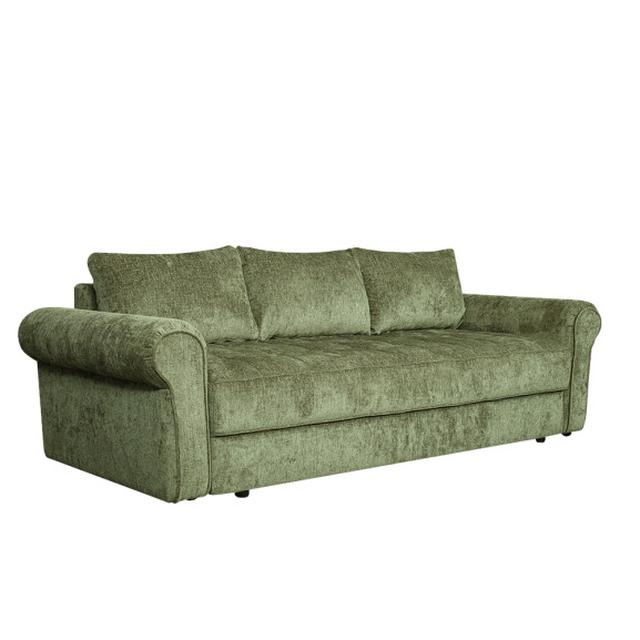 Poze Canapea Extensibila Venezia, 3 Locuri, Lada Depozitare, Tapiterie Verde, 244 Cm