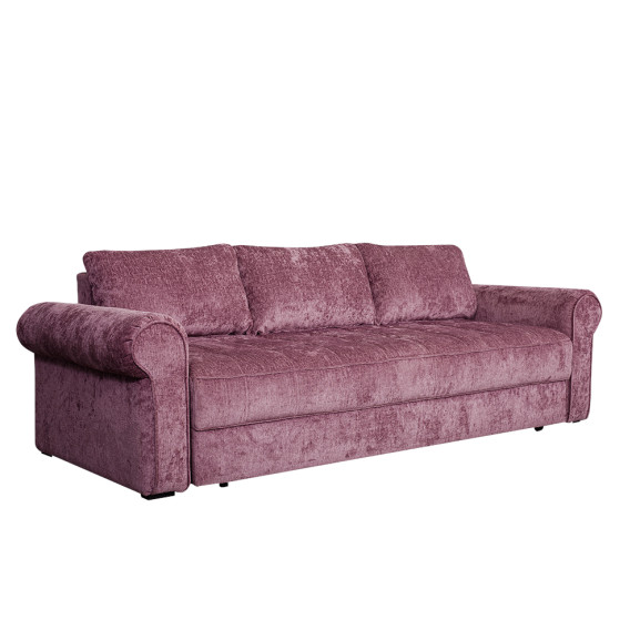 Canapea extensibila venezia, 3 locuri, lada depozitare, roz, 244 cm