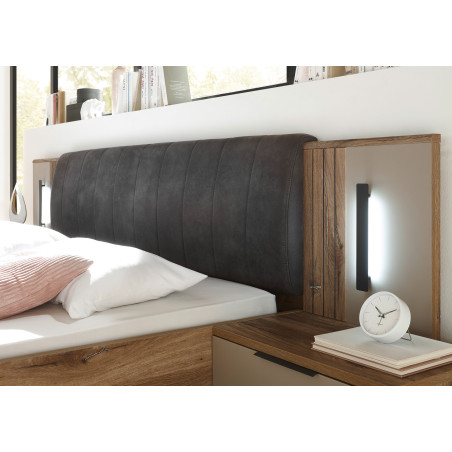 Pat Cu 2 Noptiere Jump, Dimensiune Saltea 180 X 200 Cm-01