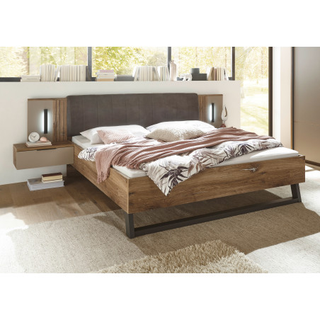 Pat Cu 2 Noptiere Jump, Dimensiune Saltea 180 X 200 Cm-01