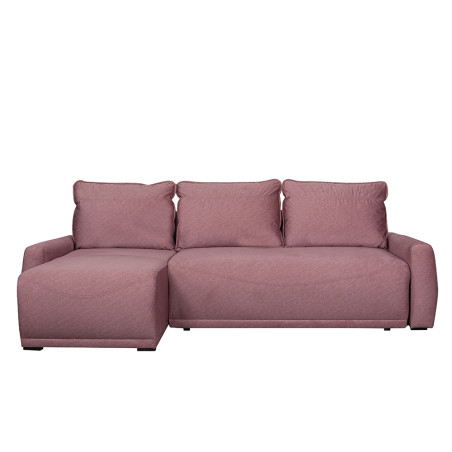 Coltar Extensibil Lea Interschimbabil Stanga/Dreapta, 5 Locuri, Lada Depozitare, Roz, 256 Cm-01