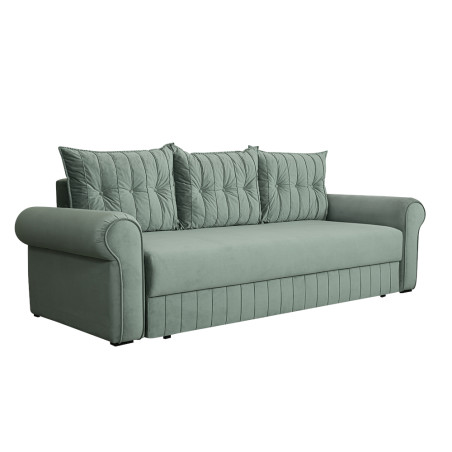 Canapea Extensibila Chic, 3 Locuri, Lada Depozitare, Verde, 242 Cm-01