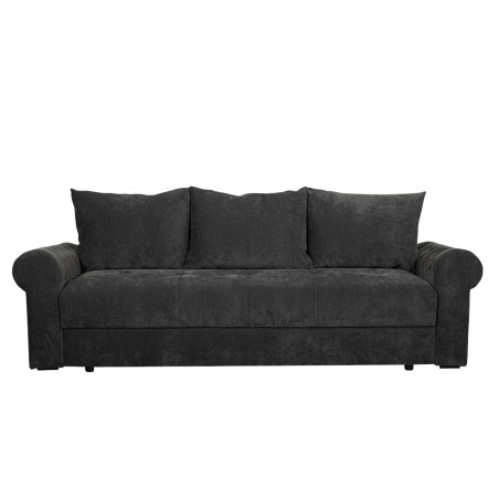 Canapea Extensibila Trendy, 3 Locuri, Lada Depozitare, Gri Inchis, 243 Cm-01