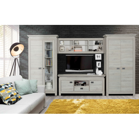 Dulap Cu 2 Usi Casablanca Loft, Gri, 99 Cm-01