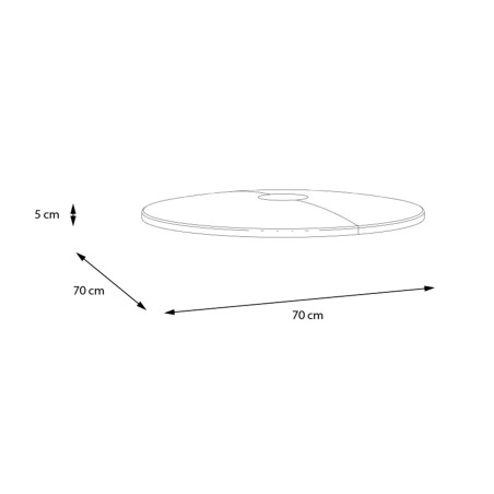 Tapiterie Animale Pentru Masa Cafea Ranflury , Gri, 70 Cm-01