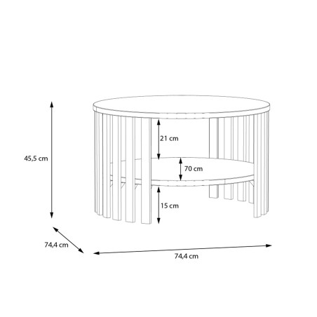 Masa Cafea Ranflury Stejar Mauvella, 74.4 Cm-01