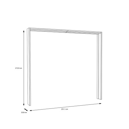 Rama Cu LED Dulap Tuberoze, Stejar Catania, 231.1 Cm-01