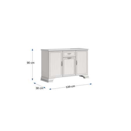 Venice Bufet Cu 3 usi si 1 sertar Dining 139 Cm-01