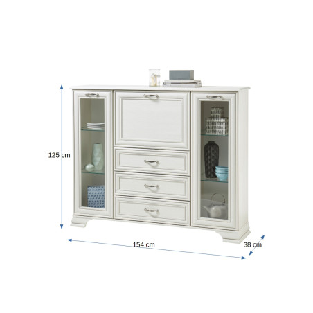 Venice Comoda cu 3 usi si 3 sertare Dining 154 Cm-01