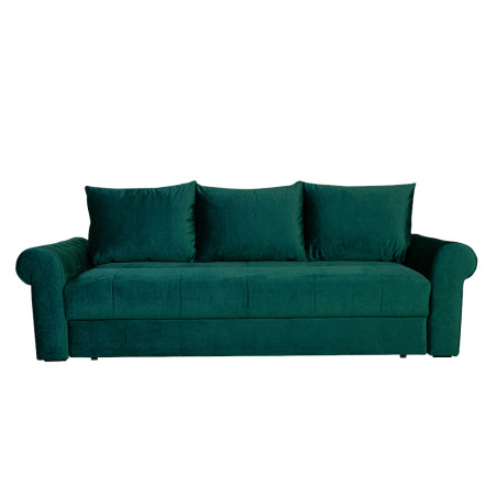 Canapea Extensibila Trendy, 3 Locuri, Lada Depozitare, Verde, 243 Cm-01