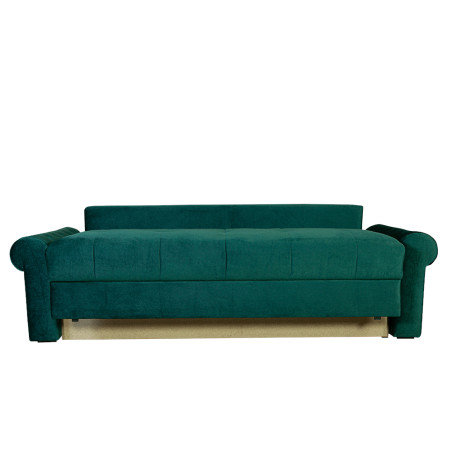 Canapea Extensibila Trendy, 3 Locuri, Lada Depozitare, Verde, 243 Cm-01