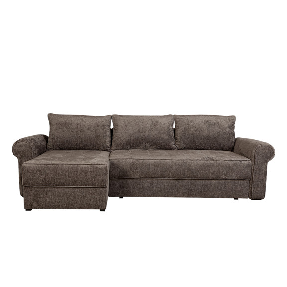 Coltar Extensibil Stanga Venezia 5 Locuri Lada Depozitare Gri 275 Cm
