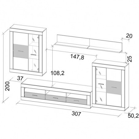 Biblioteca Gaucho, Maro, 3320 mm.-01