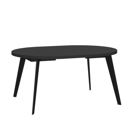 Masa Rotunda Extensibila Tabia Negru, 110/155 Cm-01