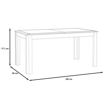 Masa Extensibila Cuantico Stejar Nelson, Alb Si Alb Super Lucios, 160/206.6 x 77.7 x 90 Cm-01