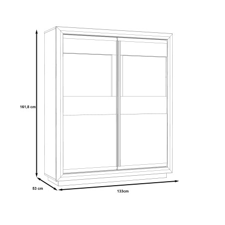 Vitrina Cuantico Stejar Nelson, Alb Si Alb Super Lucios, 133 Cm-01