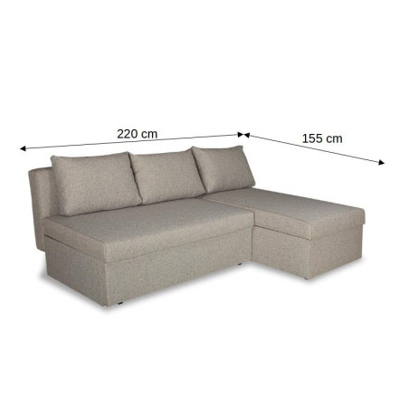 Coltar Extensibil Cu Lada Vario, Interschimbabil Stanga/Dreapta, Gri, 220 X 80 X 155 Cm-01