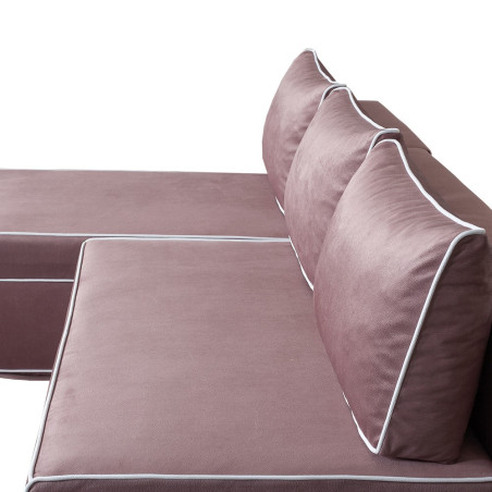 Coltar Extensibil Cu Lada New Modulo, Interschimbabil Stanga/Dreapta, Roz, 220 X 80 X 155 Cm-01