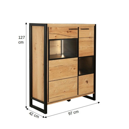 Comoda De Bar 2 Usi Soho Oak, 97 Cm-01