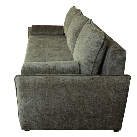 Canapea Extensibila Vida, 3 Locuri, Lada Depozitare, Kaki, 225 Cm-01