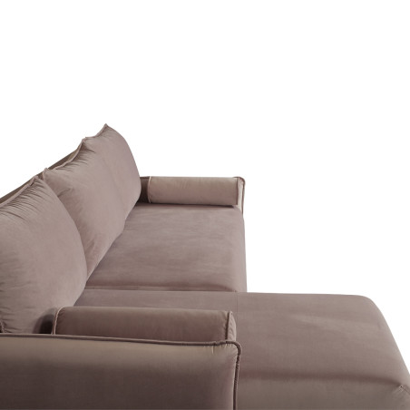 Coltar Extensibil Vida Interschimbabil Stanga/Dreapta, 5 Locuri, Lada Depozitare, Roz, 256 Cm-01