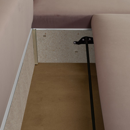 Coltar Extensibil Vida Interschimbabil Stanga/Dreapta, 5 Locuri, Lada Depozitare, Roz, 256 Cm-01