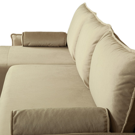 Coltar Extensibil Vida Interschimbabil Stanga/Dreapta, 5 Locuri, Lada Depozitare, Crem, 256 Cm-01