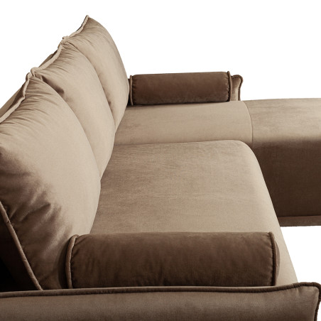 Coltar Extensibil Vida Interschimbabil Stanga/Dreapta, 5 Locuri, Lada Depozitare, Maro, 256 Cm-01