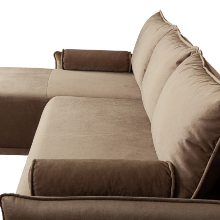 Coltar Extensibil Vida Interschimbabil Stanga/Dreapta, 5 Locuri, Lada Depozitare, Maro, 256 Cm-01