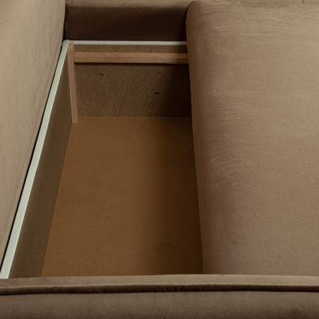 Coltar Extensibil Vida Interschimbabil Stanga/Dreapta, 5 Locuri, Lada Depozitare, Maro, 256 Cm-01