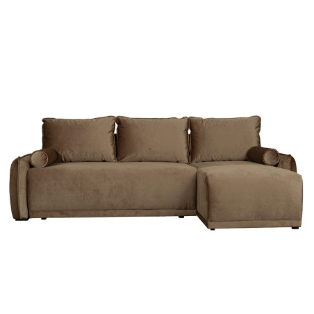 Coltar Extensibil Vida Interschimbabil Stanga/Dreapta, 5 Locuri, Lada Depozitare, Maro, 256 Cm-01