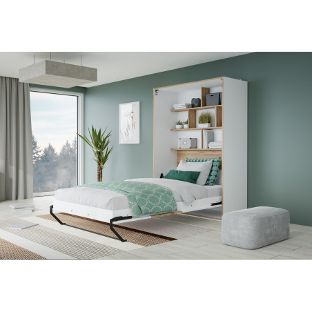 Pat Multifunctional Smartway Alb Si Stejar Catania, 137.5 Cm-01