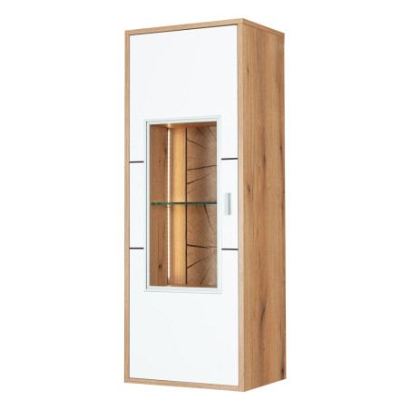 Etajera Urbano White Stanga Cu 1 Usa Alb Si Natur, 46 Cm-01