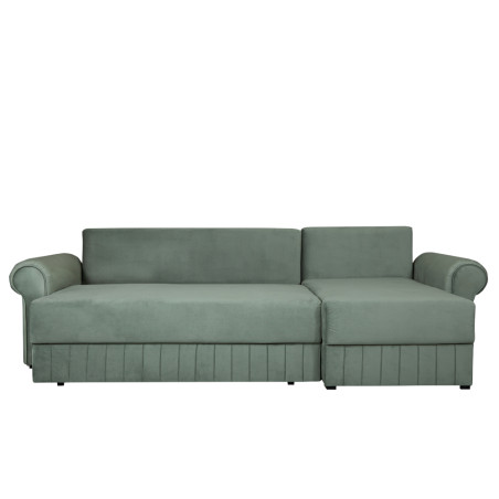 Coltar Extensibil Dreapta Chic, 5 Locuri, Lada Depozitare, Verde, 273 Cm-01
