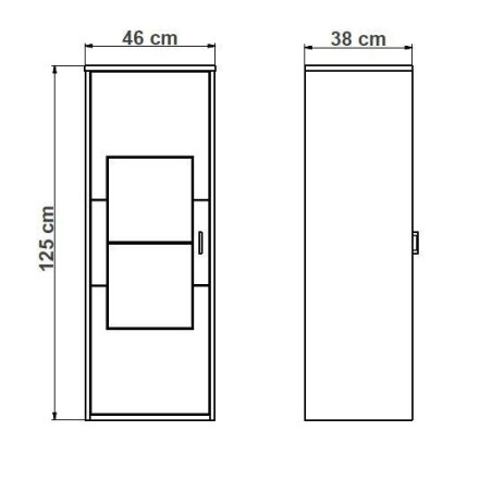 Etajera Dreapta Urbano White Cu 1 Usa Alb Si Natur, 46 Cm-01