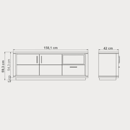 Comoda Tv Tulsa Smoked Oak, Furnir Din Lemn Masiv, 183 Cm-01