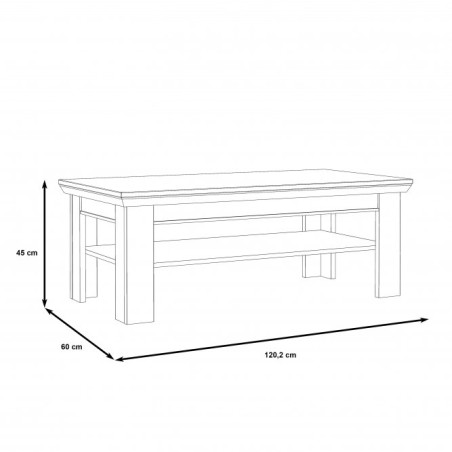 Masa Cafea Kashmir Alb Antichizat, 120 Cm-01