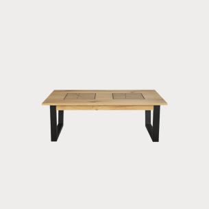 Masa Cafea Urbano Oak, Stejar Rustic Si Negru, 115 Cm