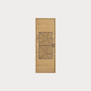 Etajera Urbano Oak Dreapta Cu 1 Usa, Stejar Rustic Si Negru, 46 Cm