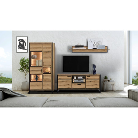 Comoda 2 Usi Si 1 Sertar Soho Nordian Oak 171 Cm-01