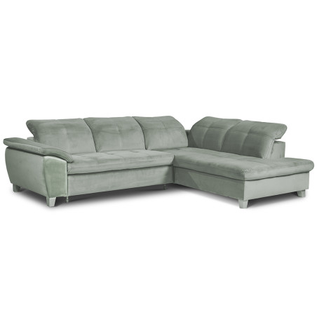 Coltar Extensibil Cu Otoman Mic Dreapta Sevilia Lux, 5 Locuri, Tetiere Reglabile, Verde Menta, 280 Cm-01